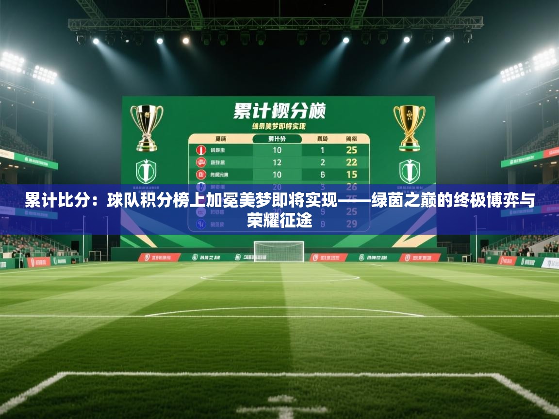 累计比分：球队积分榜上加冕美梦即将实现——绿茵之巅的终极博弈与荣耀征途  第1张